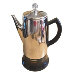 Cuisinart PRC-12 Classic 12-Cup Stainless Steel Electric Percolator Silver Black